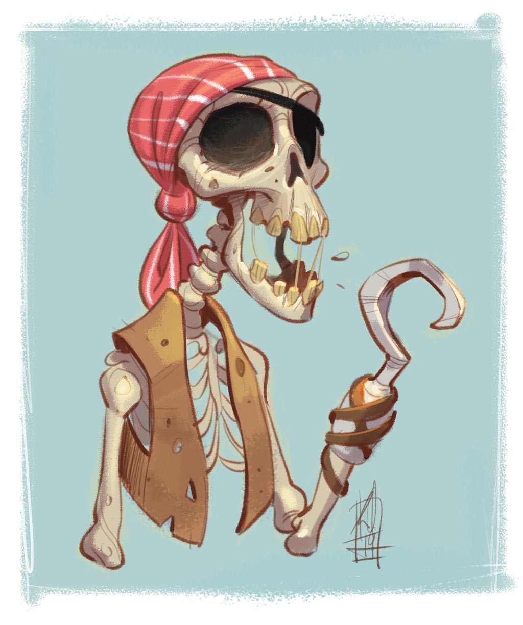 Pirate Skeleton - character sketch